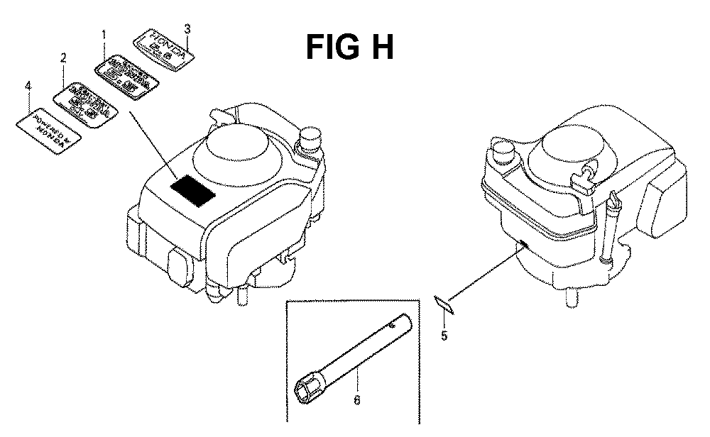 Fig-3 Diagram and Parts List for GXV160K1 Type N426 Honda Engine