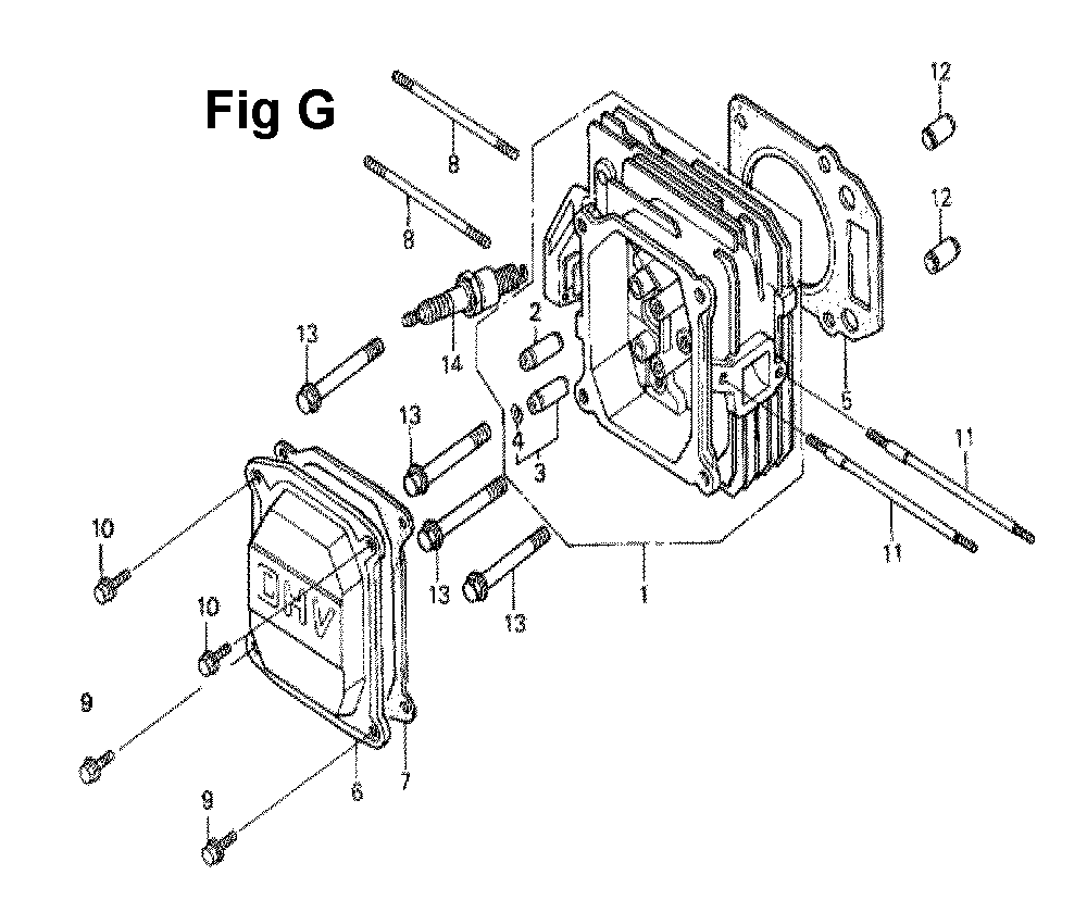 Fig-5 Diagram and Parts List for GXV160 Type N62 Honda Engine