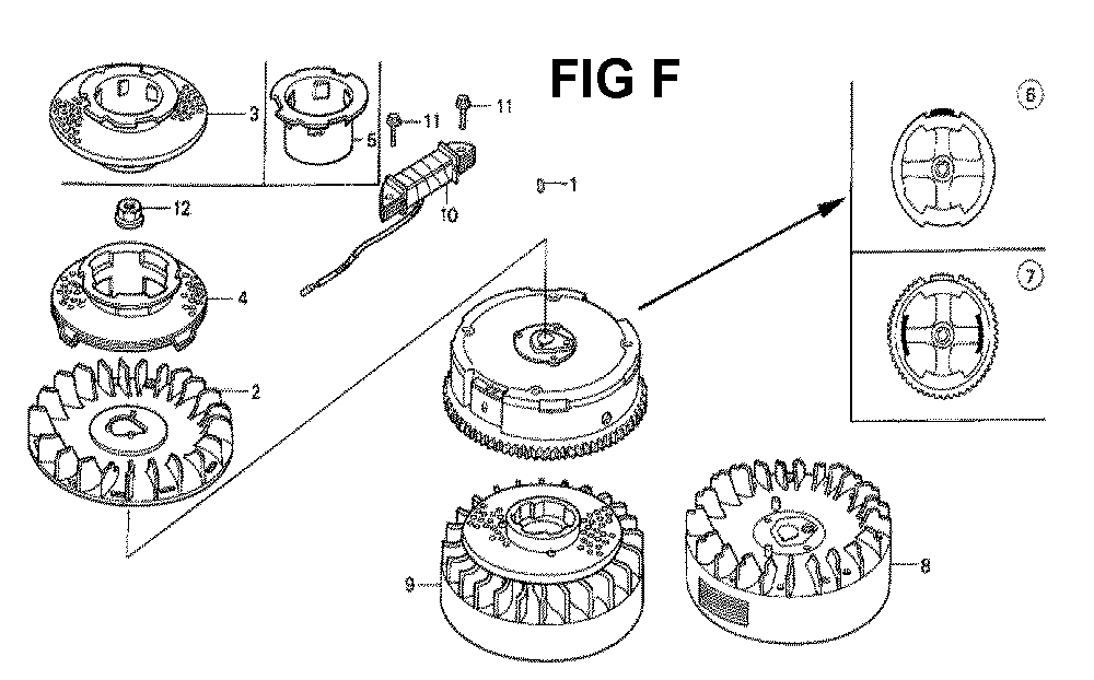 Fig-5 Diagram and Parts List for GXV160 Type S Honda Engine