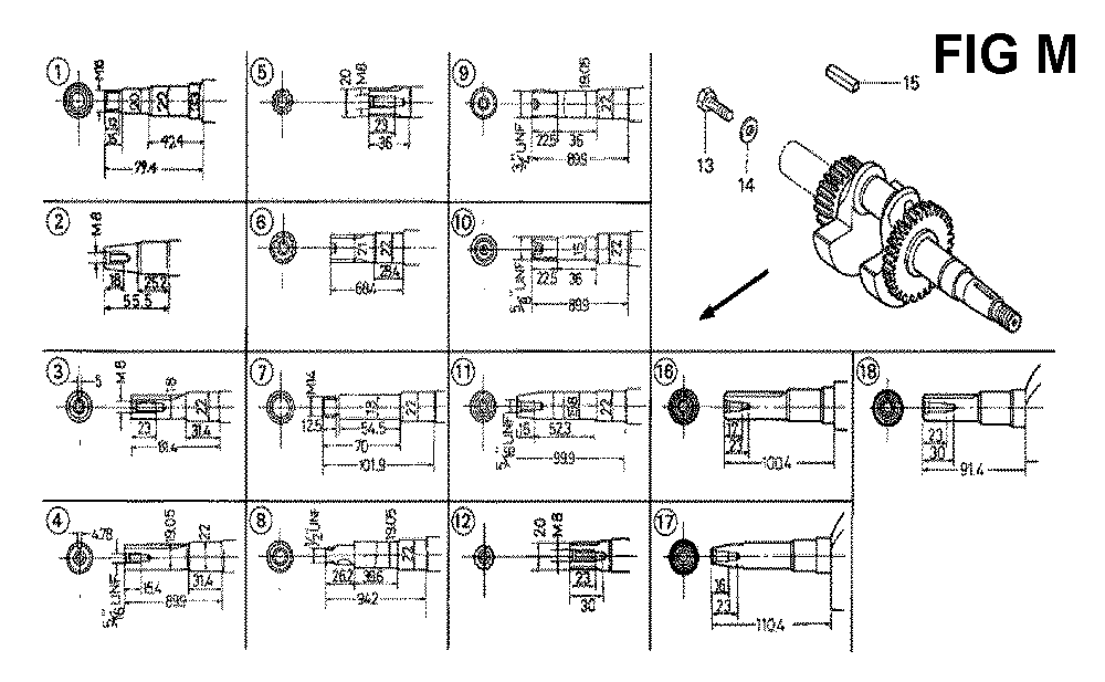 Fig-13 Diagram and Parts List for GX120K1 Type SJD2 Honda Engine