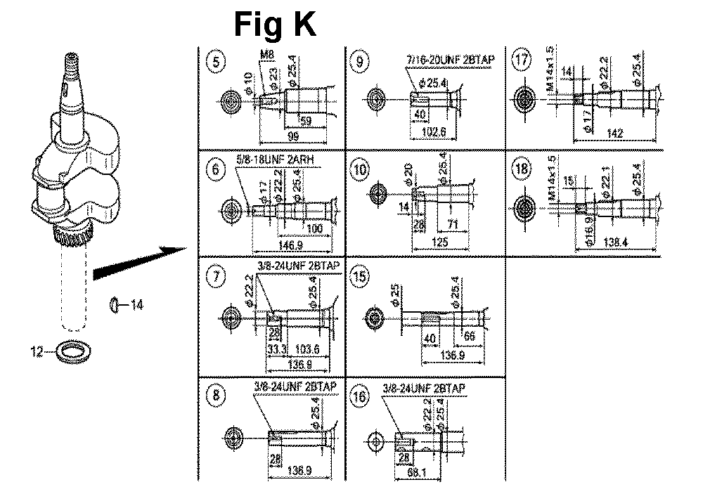 Fig-2 Diagram and Parts List for GXV160UH2 Type A1TT Honda Engine