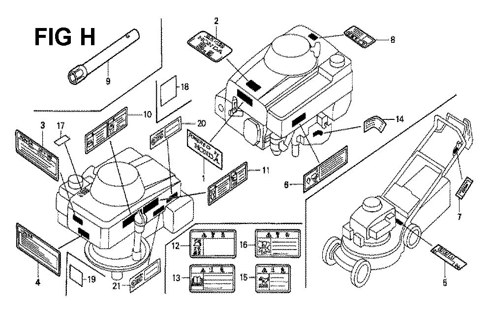 Fig-7 Diagram and Parts List for GXV160K1 Type N6S Honda Engine