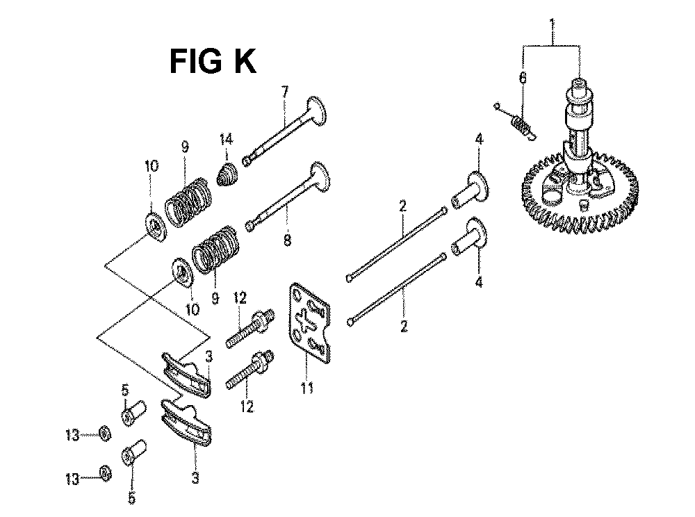 Fig-5 Diagram and Parts List for GXV160K1 Type N5C Honda Engine