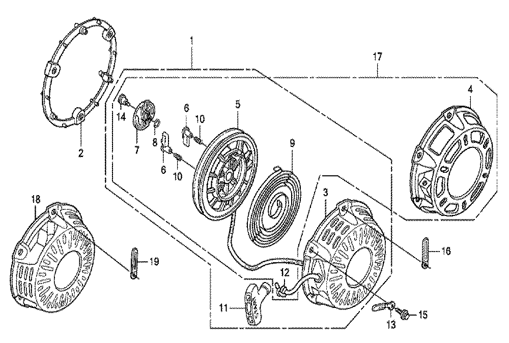 Fig-0 Diagram and Parts List for GX200 Type VSD1 Honda Engine