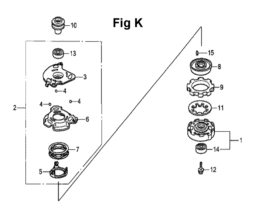 Fig-11 Diagram and Parts List for GCV190LA Type SBH Honda Engine