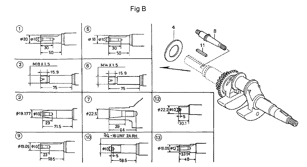 Fig-2 Diagram and Parts List for GC160A Type PHA Honda Engine