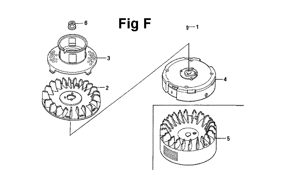 Fig-5 Diagram and Parts List for GXV160UH2 Type TBE Honda Engine