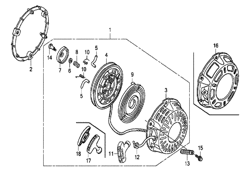 Fig-0 Diagram and Parts List for GX200UT Type TXU Honda Engine