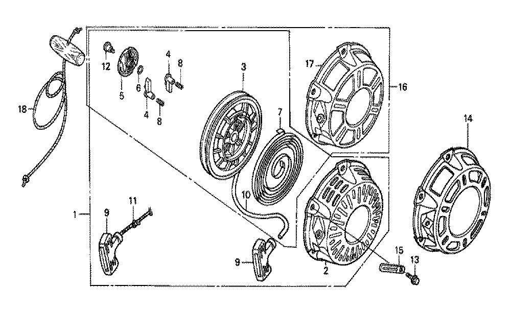 Fig-0 Diagram and Parts List for GX160K1 Type LHW Honda Engine