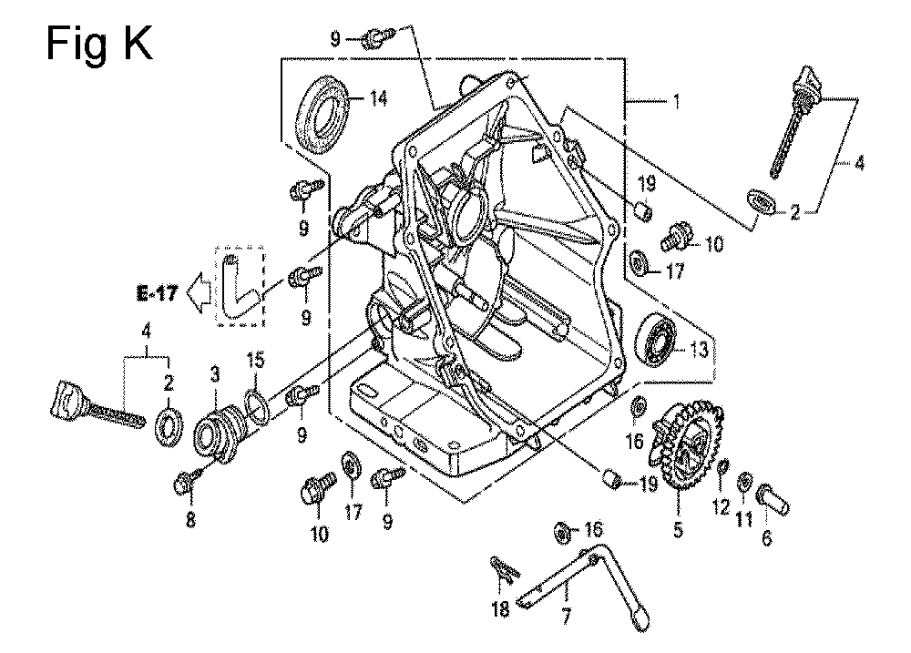 Fig-11 Diagram and Parts List for GC160LA Type PHA Honda Engine