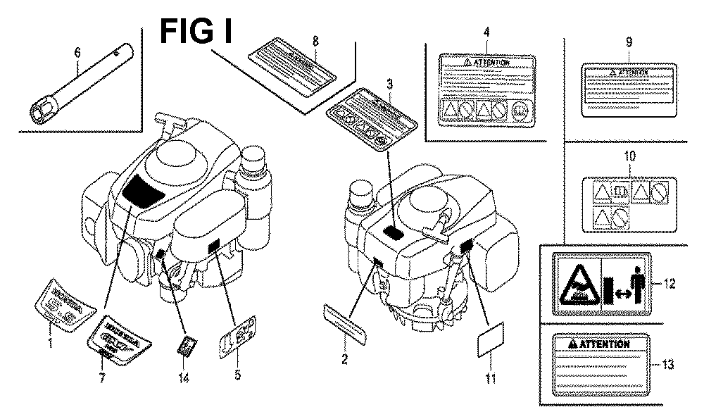 Fig-7 Diagram and Parts List for GXV160UH2 Type SFL4 Honda Engine