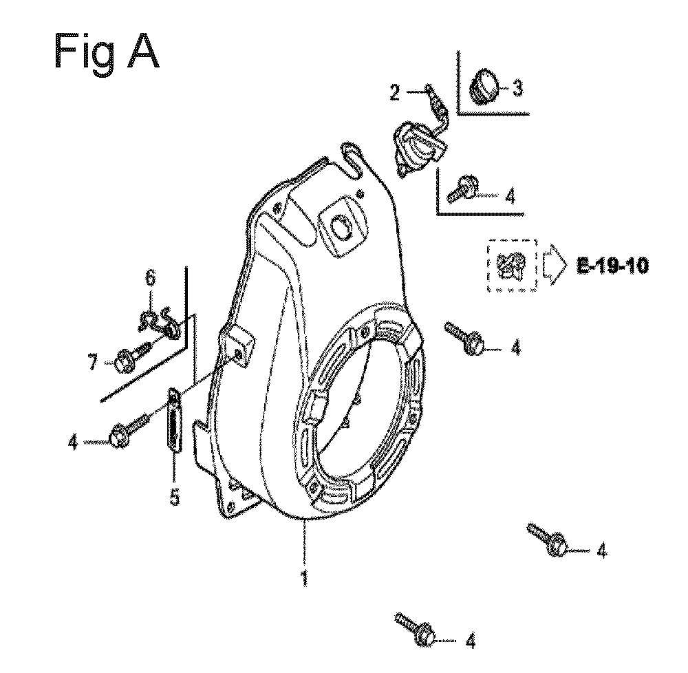 Fig-1 Diagram and Parts List for GX100U Type SE Honda Engine