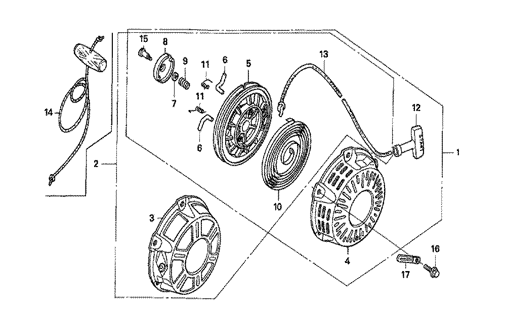 Fig-0 Diagram and Parts List for GX160K1 Type QX2 Honda Engine