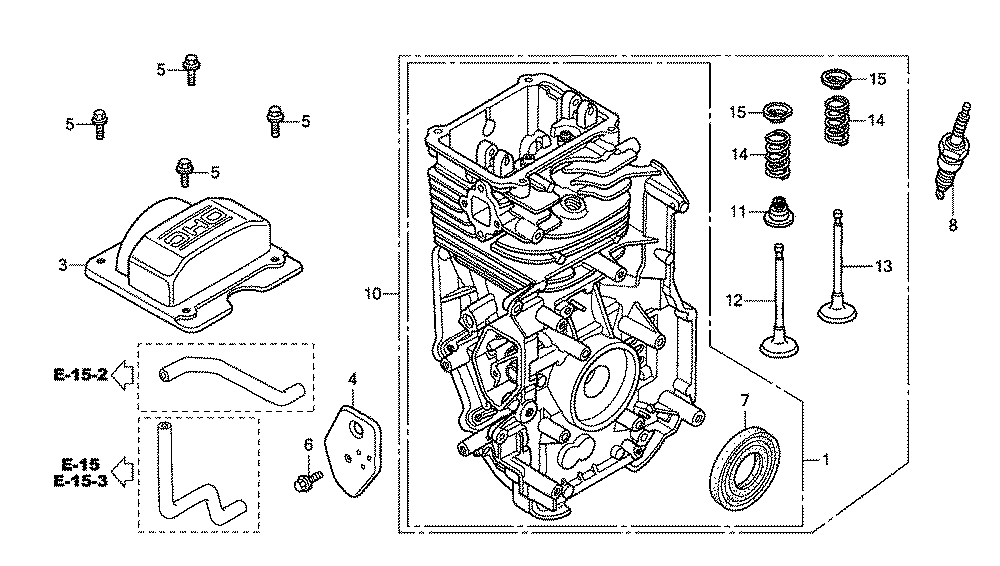 Fig-0 Diagram and Parts List for GC160 Type WKT2 Honda Engine