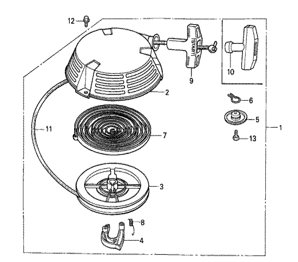 Fig-0 Diagram and Parts List for GXV160 Type N1E2 Honda Engine