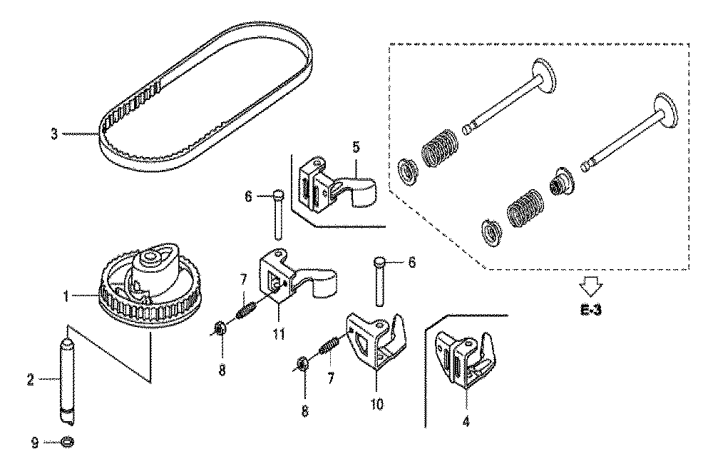 Fig-0 Diagram and Parts List for GCV135 Type A1A Honda Engine