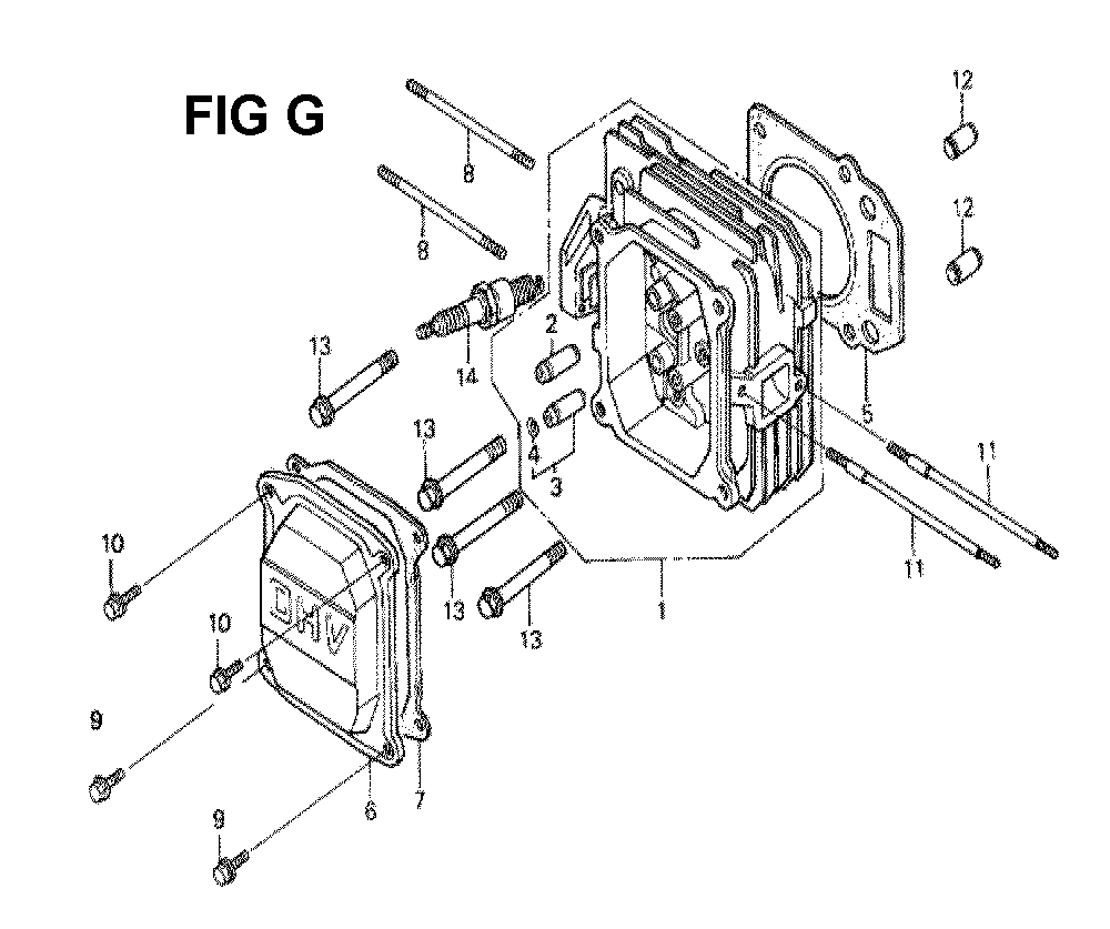 Fig-11 Diagram and Parts List for GXV160 Type SF Honda Engine