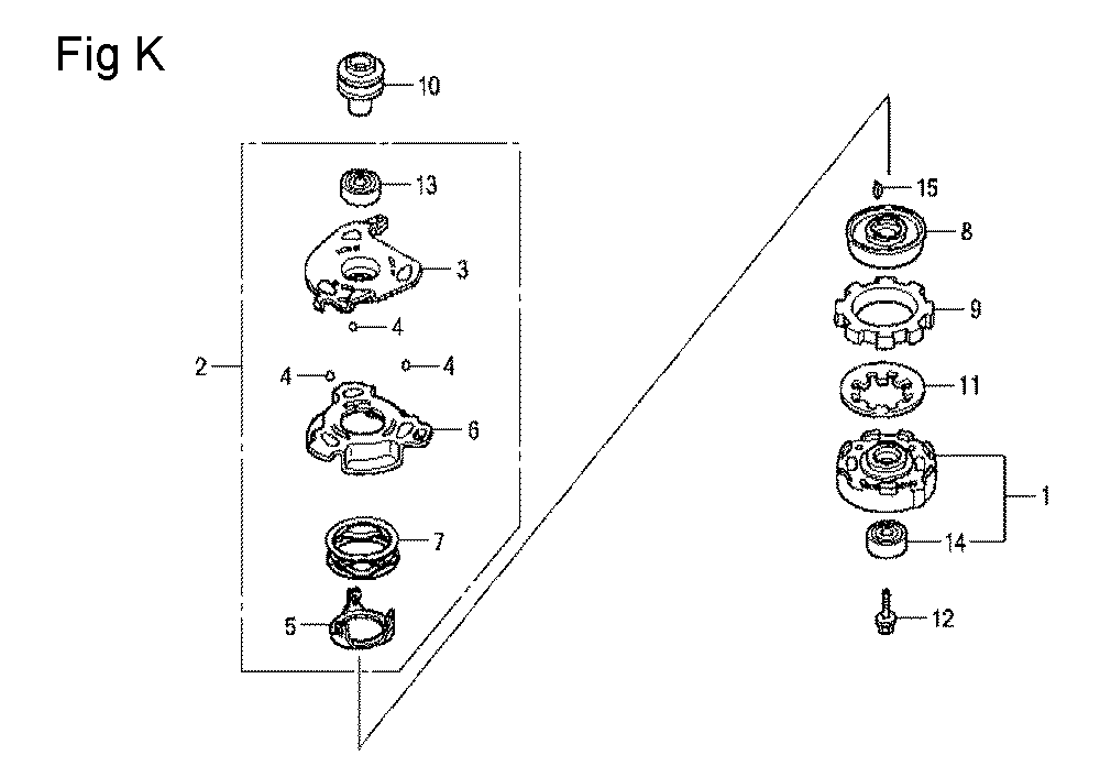 Fig-11 Diagram and Parts List for GCV160LA Type BHH Honda Engine