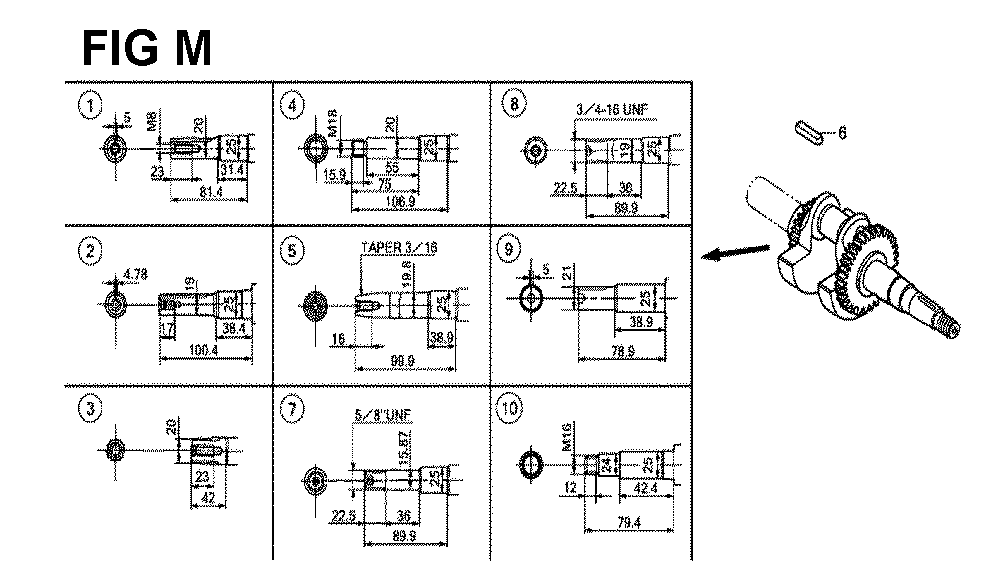 Fig-14 Diagram and Parts List for GX160H1 Type QXBRA Honda Engine