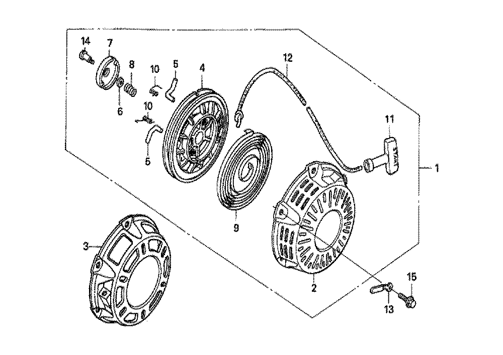 Fig-0 Diagram and Parts List for GX160U1 Type QBC2 Honda Engine