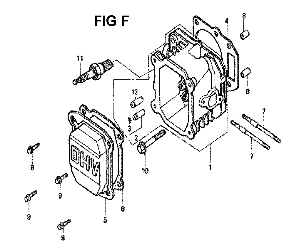 Fig-2 Diagram and Parts List for GXV140 Type MAH Honda Engine