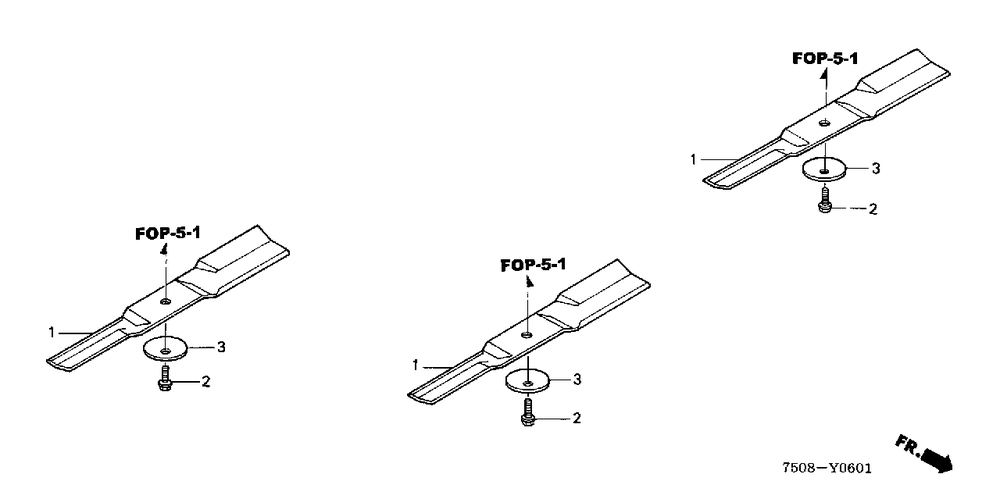Rotary Blade (Cd4213) Diagram and Parts List for CD4213 (Type  A)(RAF-0000001 - 9999999) Honda Lawn Tractor Accessories