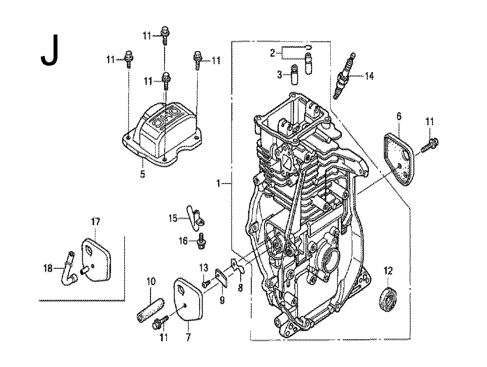 Fig-10 Diagram and Parts List for GX100 Type VA2 Honda Engine