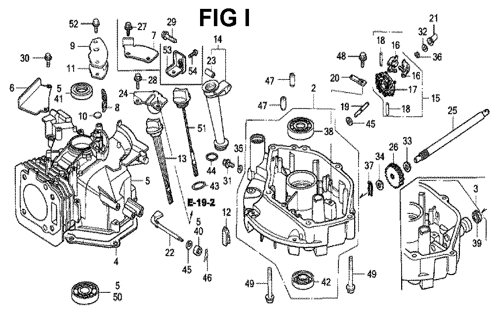 Fig-4 Diagram and Parts List for GXV160K1 Type SFY2 Honda Engine