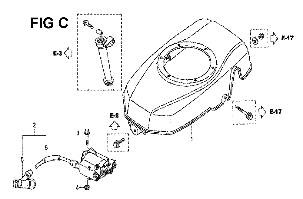 Fig-7 Diagram and Parts List for GXV160H2 Type N5 Honda Engine