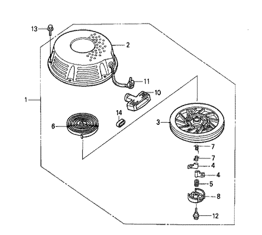 Fig-0 Diagram and Parts List for GXV340K1 Type DET3 Honda Engine