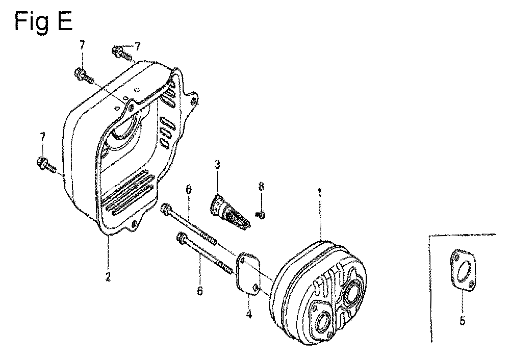 Fig-5 Diagram and Parts List for GSV190A Type A3TE Honda Engine