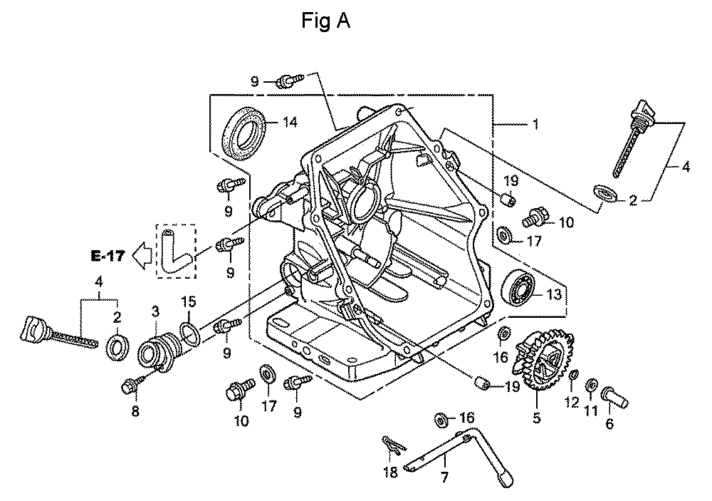 Fig-1 Diagram and Parts List for GC160LA Type QHC Honda Engine
