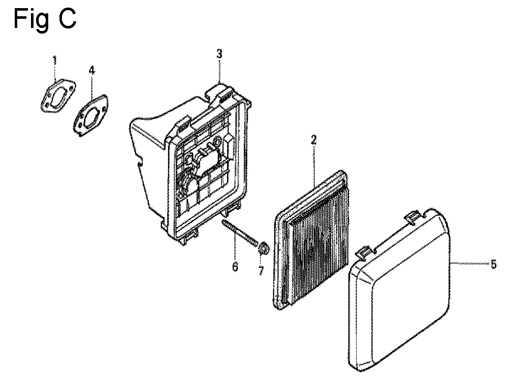 Fig-3 Diagram and Parts List for GC135 Type VXP4 Honda Engine