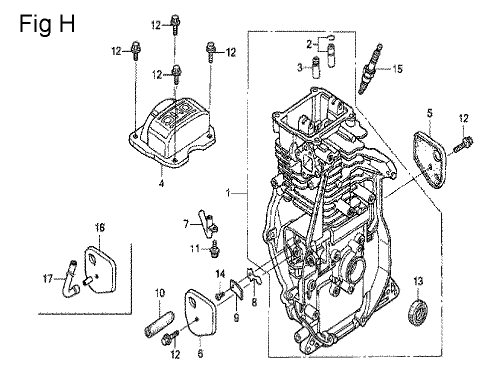 Fig-9 Diagram and Parts List for GX100U Type KRS2 Honda Engine