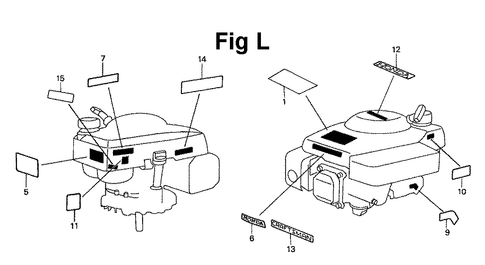 Fig-9 Diagram and Parts List for GXV140 Type A1 Honda Engine
