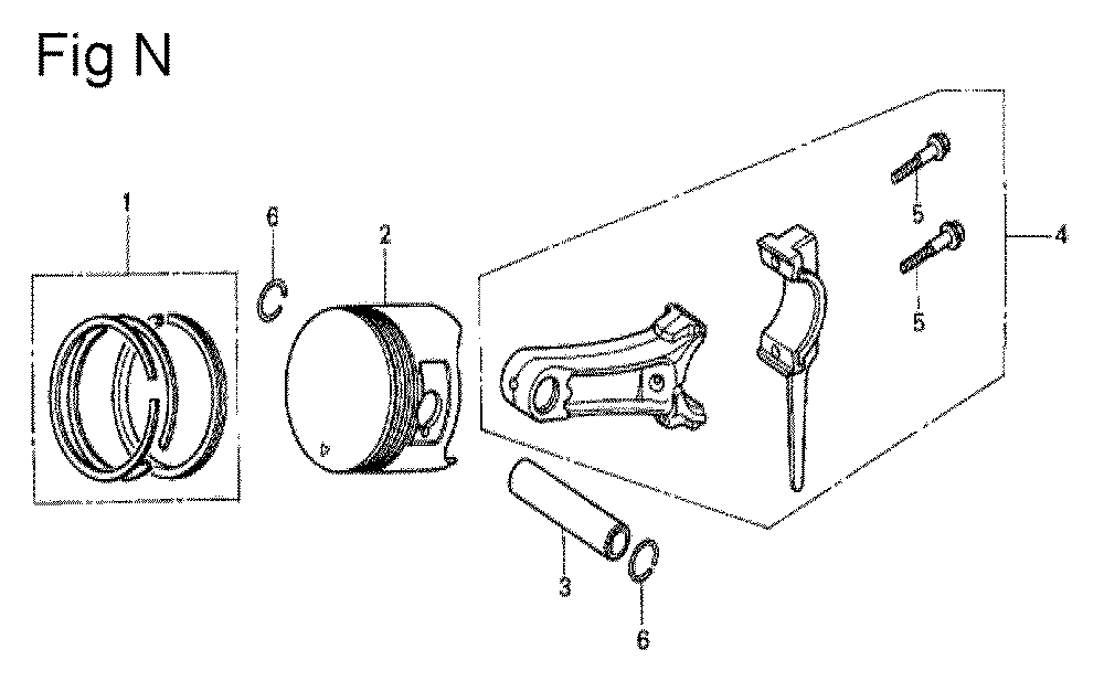 Fig-7 Diagram and Parts List for GX140 Type VET Honda Engine