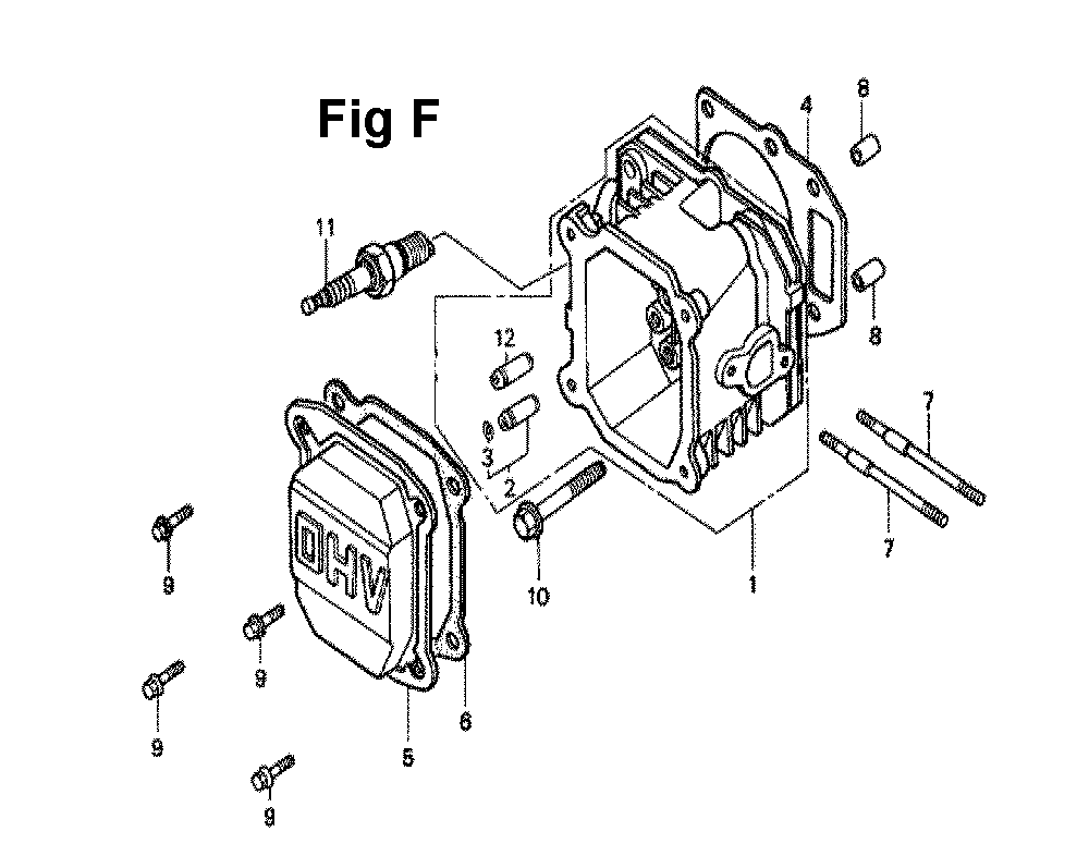 Fig-13 Diagram and Parts List for GXV140 Type A2Y Honda Engine