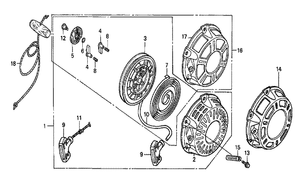 Fig-0 Diagram and Parts List for GX160K1 Type LDB1 Honda Engine
