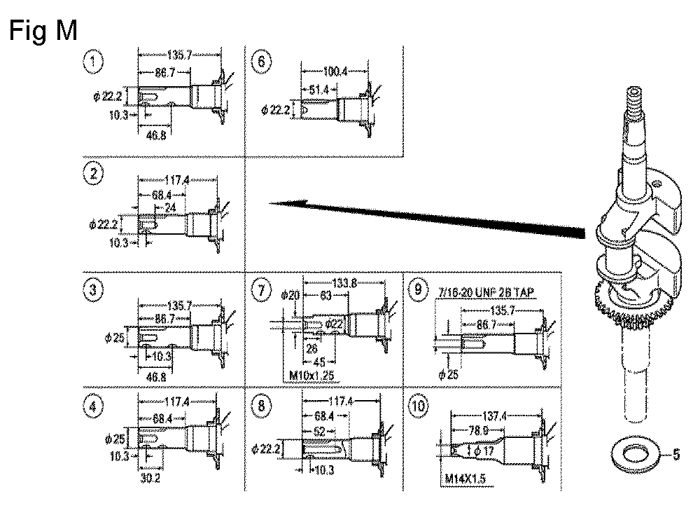 Fig-13 Diagram and Parts List for GCV160LA0 Type BHH Honda Engine