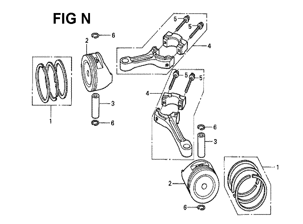 Fig-4 Diagram and Parts List for GXV530 Type DXA1A Honda Engine