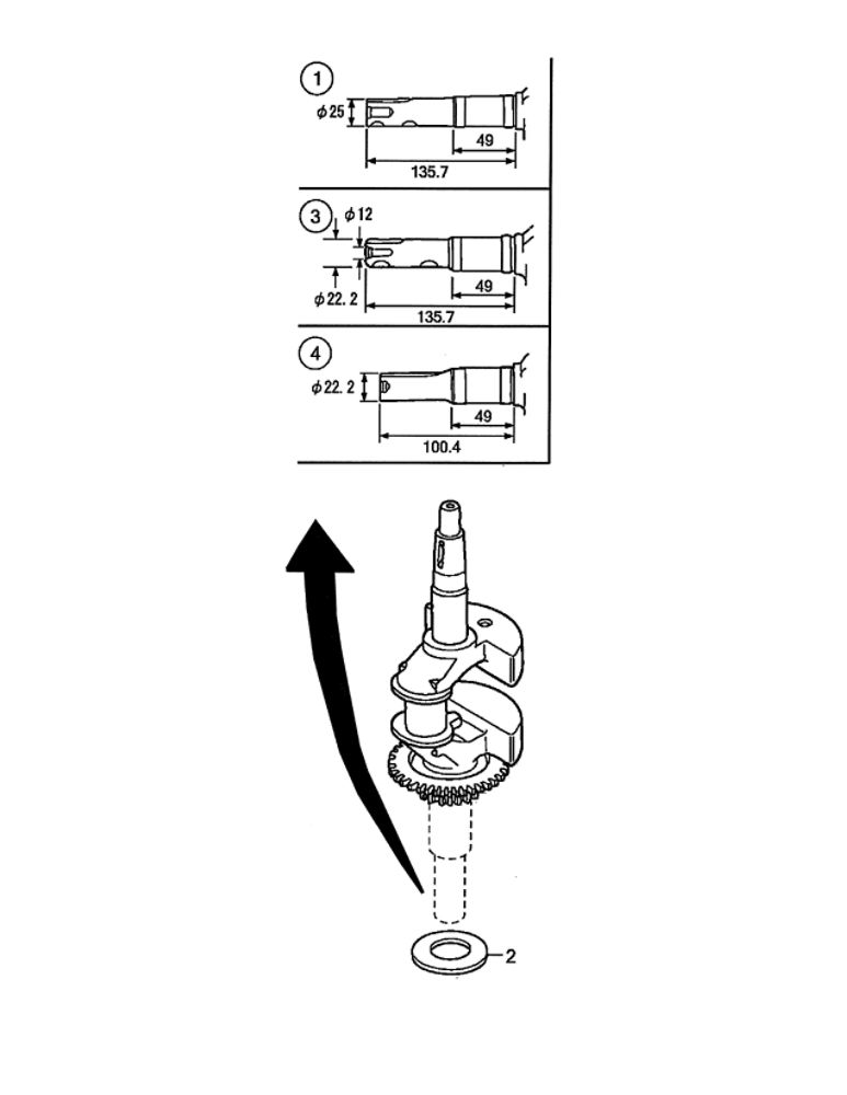 Crankshaft Diagram and Parts List for GCV190-LABHH-ED  Honda Engine
