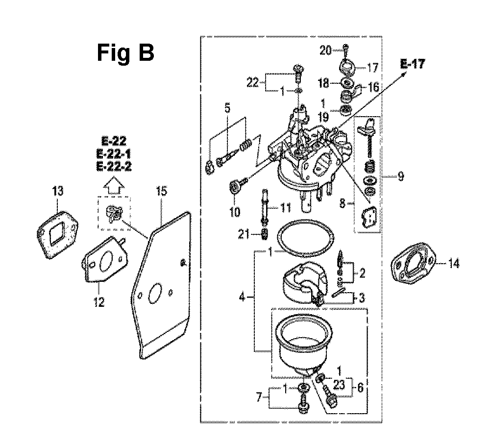 Fig-8 Diagram and Parts List for GXV160UH2 Type N1 Honda Engine