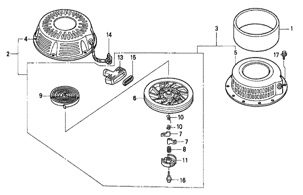 Fig-0 Diagram and Parts List for GXV340K2 Type DAS Honda Engine