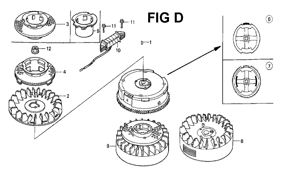 Fig-1 Diagram and Parts List for GXV160K1 Type N1M Honda Engine