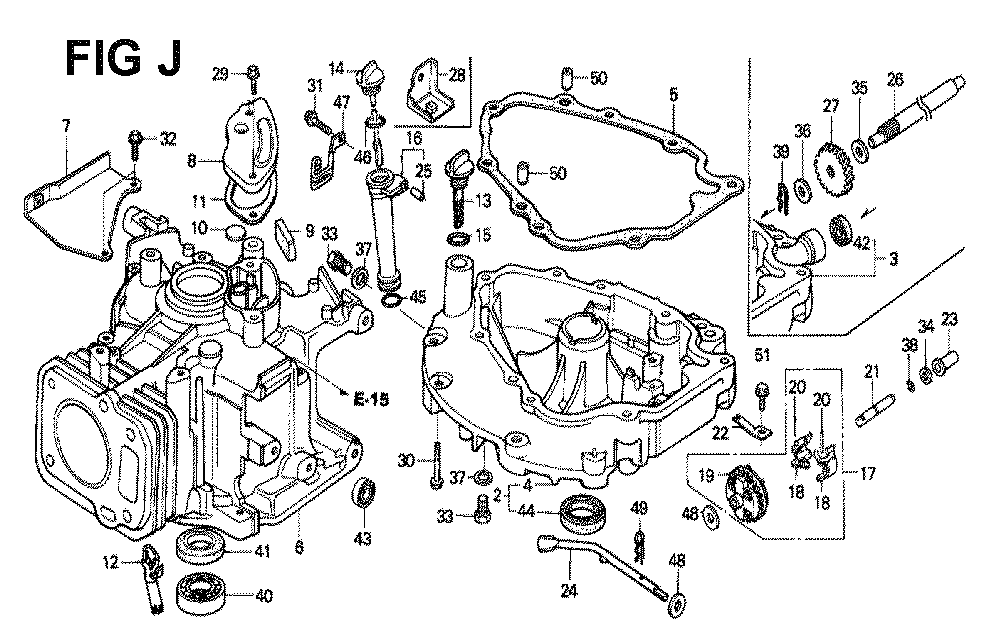 Fig-1 Diagram and Parts List for GXV120 Type SFLY Honda Engine