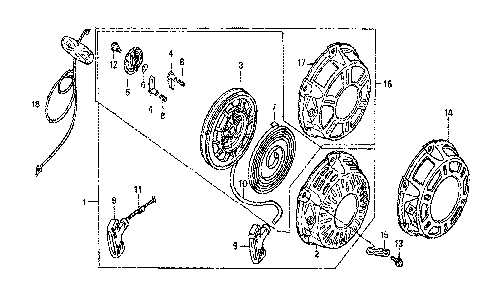 Fig-0 Diagram and Parts List for GX160K1 Type SXP1 Honda Engine