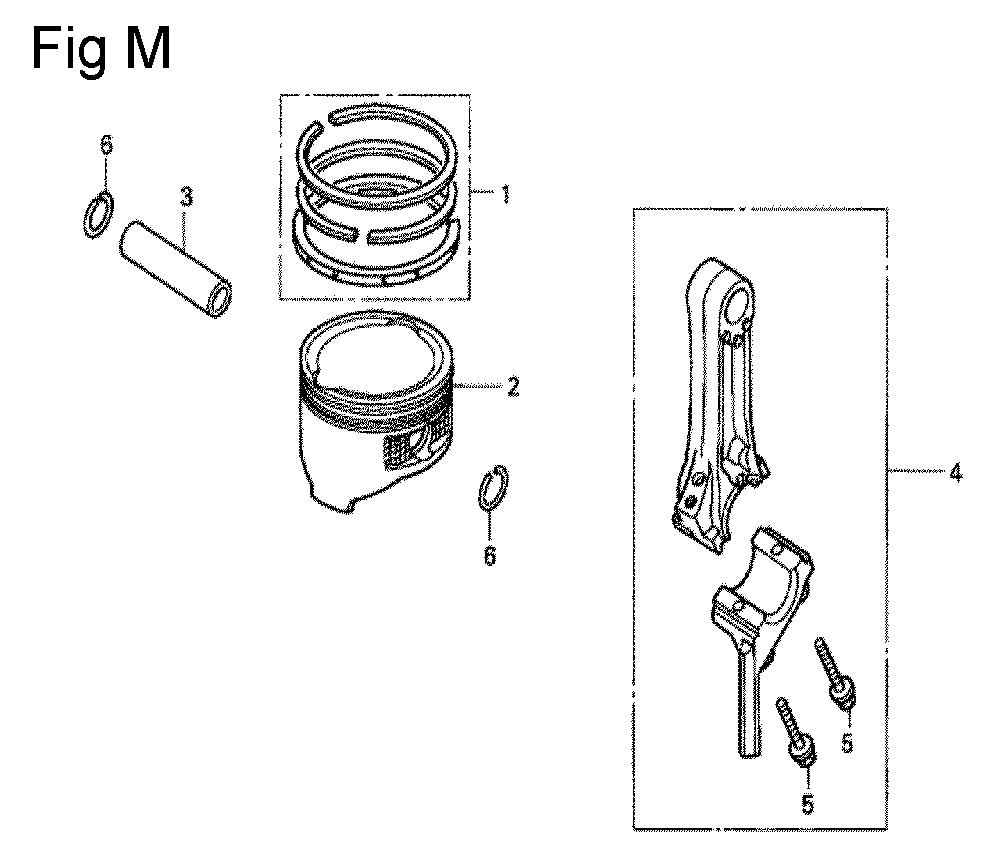 Fig-13 Diagram and Parts List for GC135 Type QFC Honda Engine
