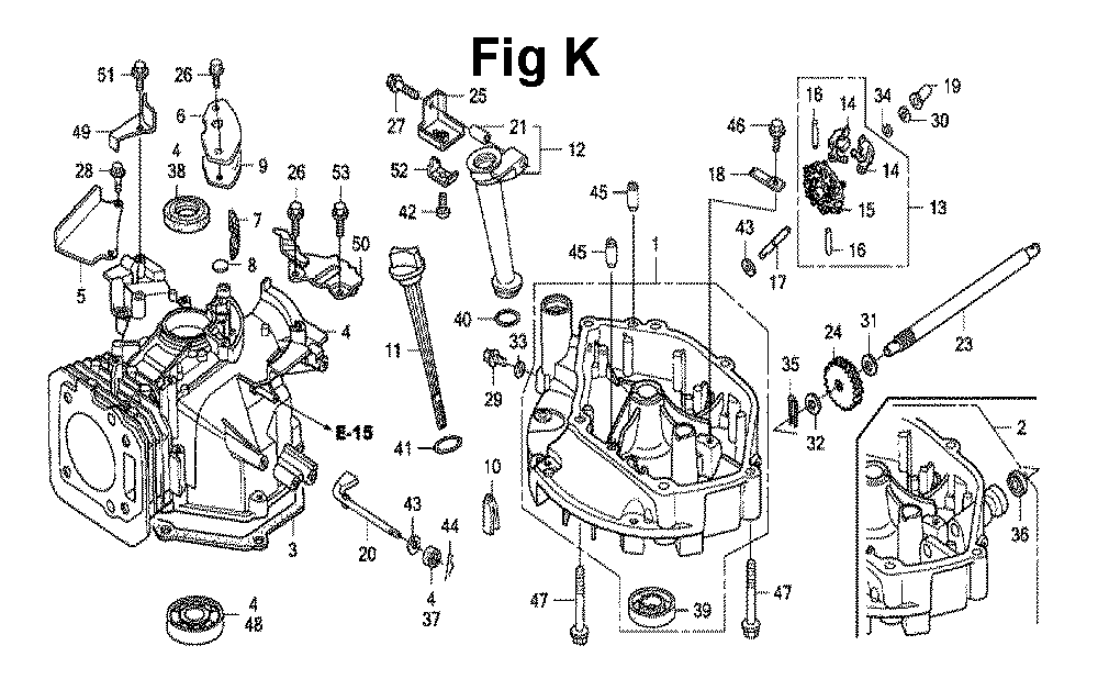 Fig-3 Diagram and Parts List for GXV160H2 Type T1AH Honda Engine