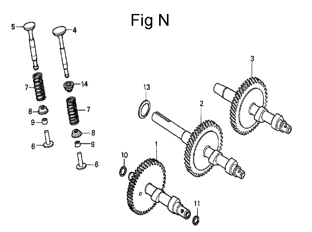 Fig-14 Diagram and Parts List for G100K2 Type SEP4 Honda Engine