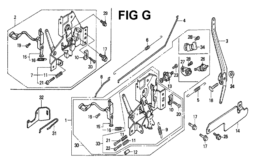Fig-2 Diagram and Parts List for GXV140 Type N1U Honda Engine